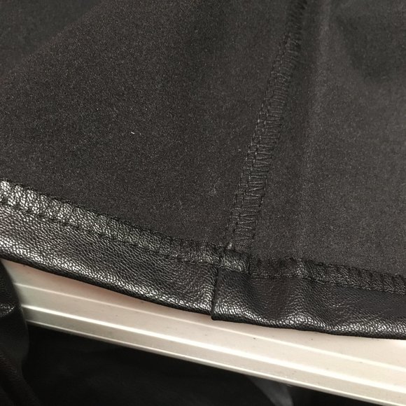 Wild Fable Long Sleeve Square Neck Faux Leather Black A Line Dress NWT Size S - Picture 5 of 7